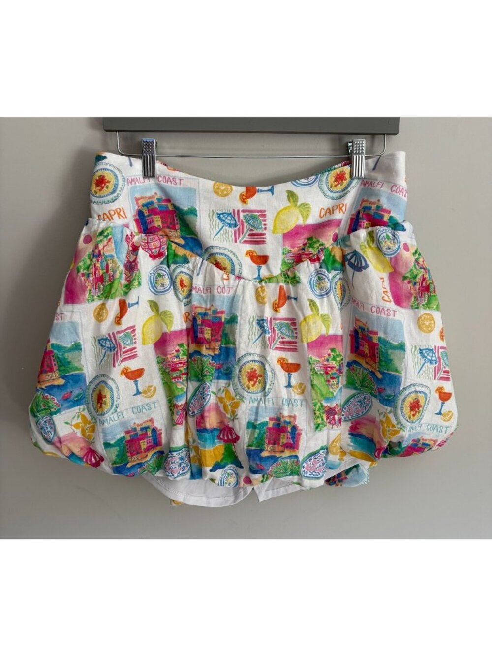 Show Me Your MuMu Size XXL Celeste Bubble Skort Amalfi Coast Linen Print